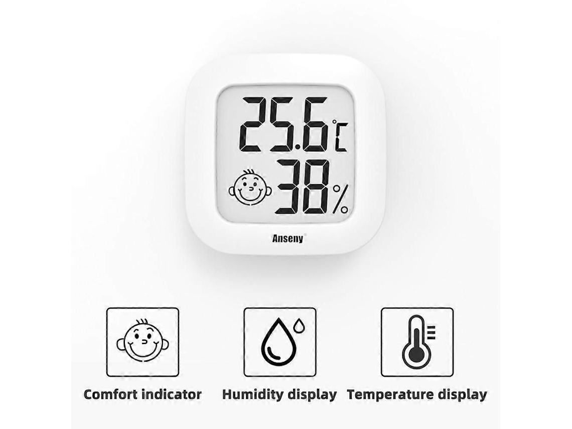 Mini Termômetro E Higrômetro Digital Lcd Para Ambientes Internos, Medidor Eletrônico De Temperatura E Umidade, Estação Meteorológica Para Casa.