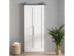 Porta De 90x210cm Cor Branco De Qualidade Superior Durável E Resistente Design Moderno E Funcional Fácil De Instalar Ideal Para Uso Diário Seguro E Co