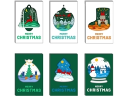 24 Cartões De Natal Ou De Felicitações, Cartões De Felicitações Artesanais Com Espaço Em Branco Aquaforge