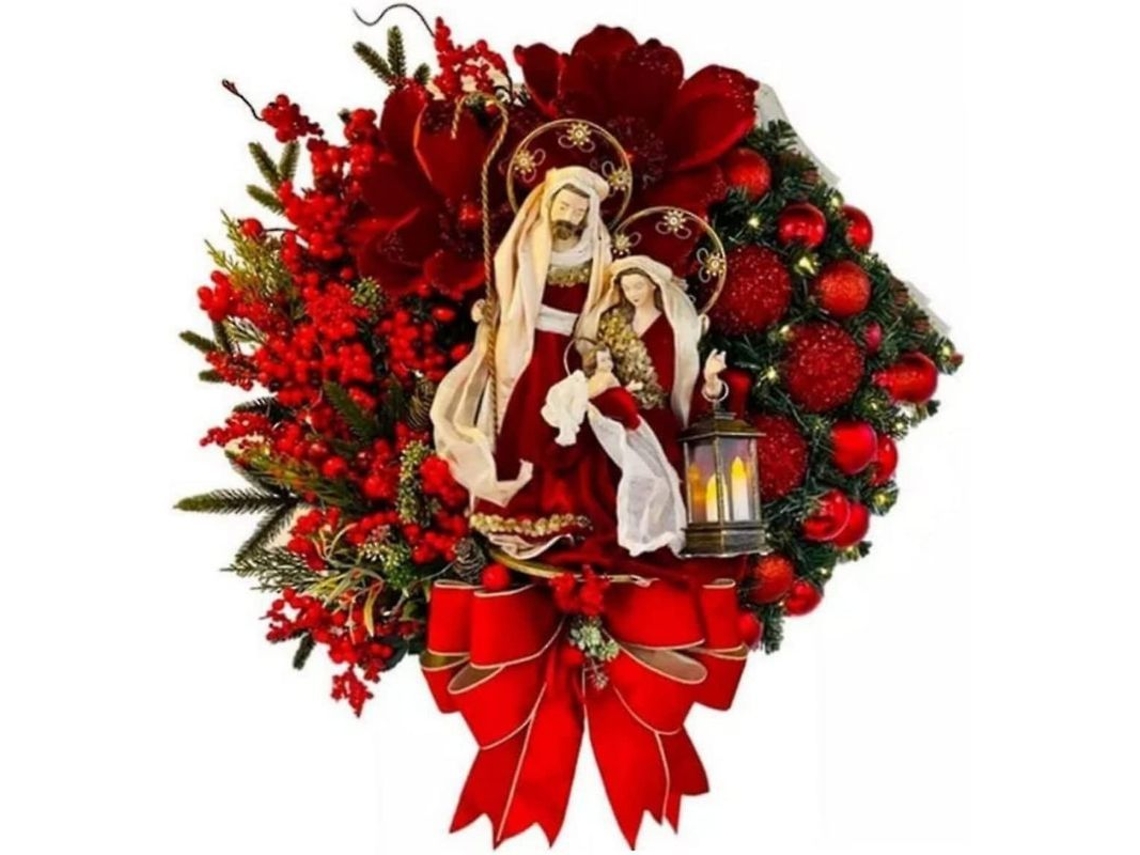 Guirlanda de Natal Nova Line com Frutas, 25x22cm