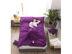 Forro leve PANOONA para saco de dormir, para camping, viagens e hotéis (roxo)