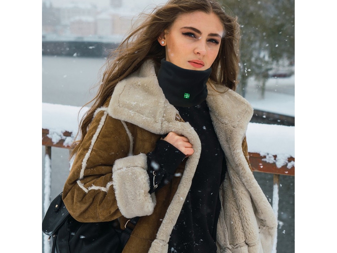 Electric Heated Scarf (3 Temperature Gears, Usb Heating) Black Eoocoo