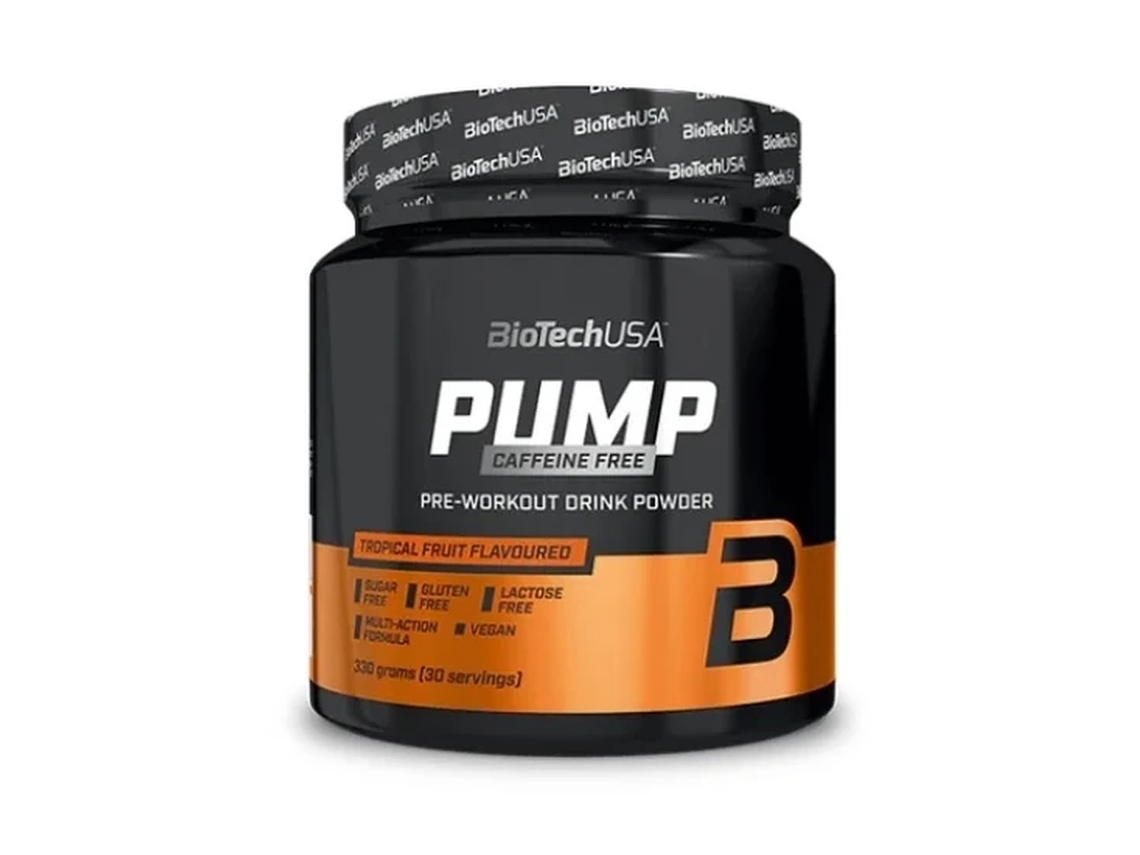 Pré-treino grátis BIOTECH PUMP CAFFEIN Tropical (330g)