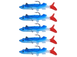 Isca Soft Pvc Azul com Rabo Vermelho 5un