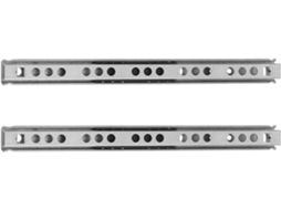2 Peças De Corrediças Telescópicas Para Gavetas Em Aço Laminado A Frio Prateado