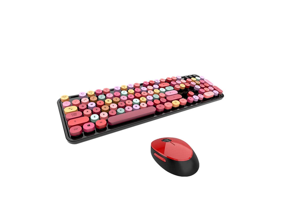 Combo De Teclado E Mouse Sem Fio 2.4g Mofii Com 104 Teclas E Tampa De Tecla Suspensa Preto