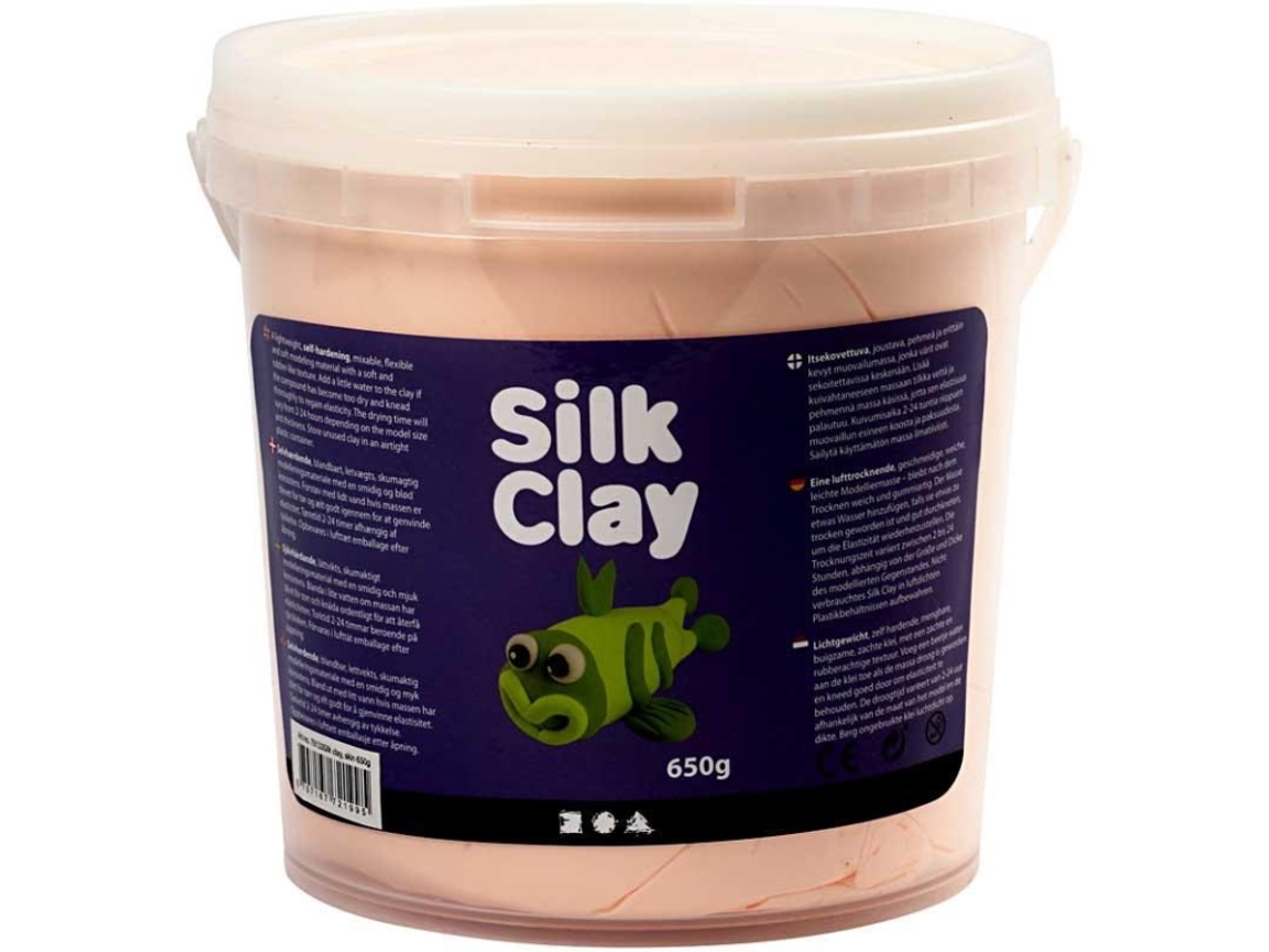 Massa De Modelar Silk Clay, 650 G, Bege Claro, Flexível E Macia.