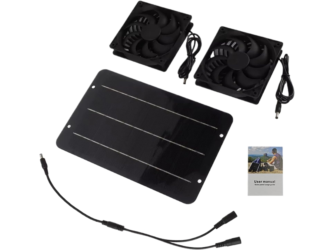 Ventilador Externo Movido A Energia Solar - Ventilação Potente E Refrescante - Leve