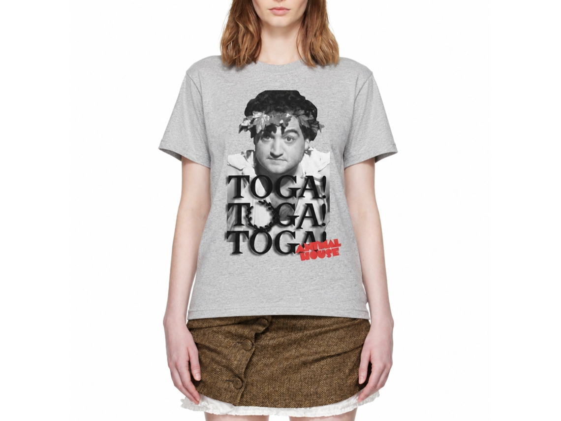 Rockinstone Animal House Movie Toga Party Heather Gray Adult T-shirt Size:xxl
