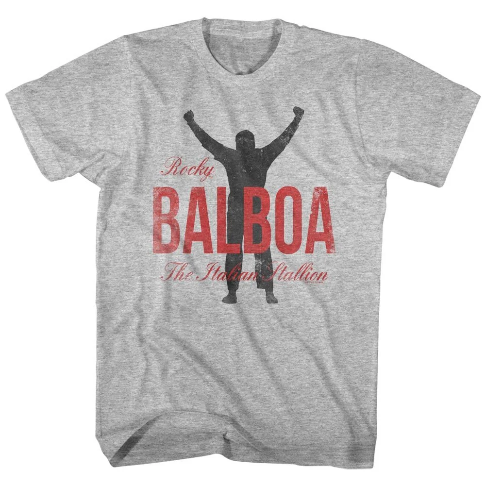 Rockinstone Rocky Movie Balboa Heather Gray Adult T-shirt Size:m