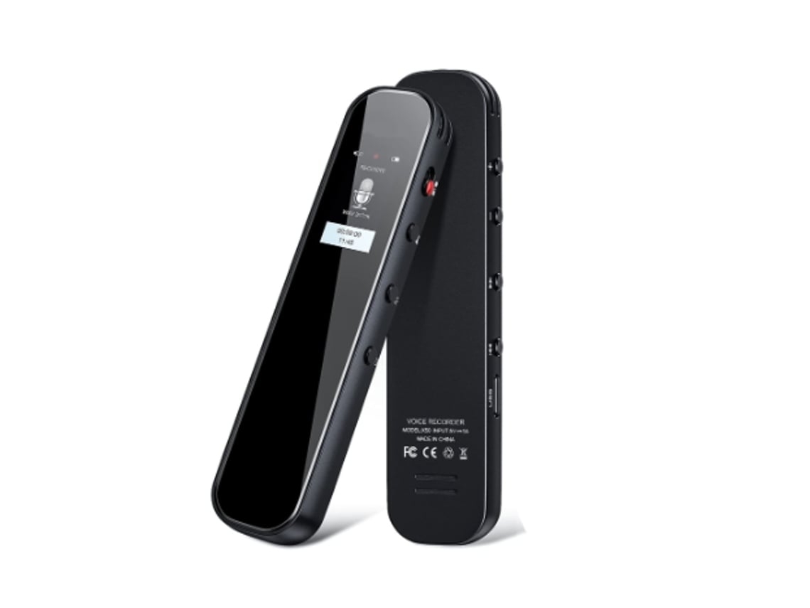 Gravador de Voz 32gb Gravador Digital Ativado com Função de Reprodução Usb Adequado para Palestras Reuniões Entrevistas Mini Mp3preto GUSSHIOUS