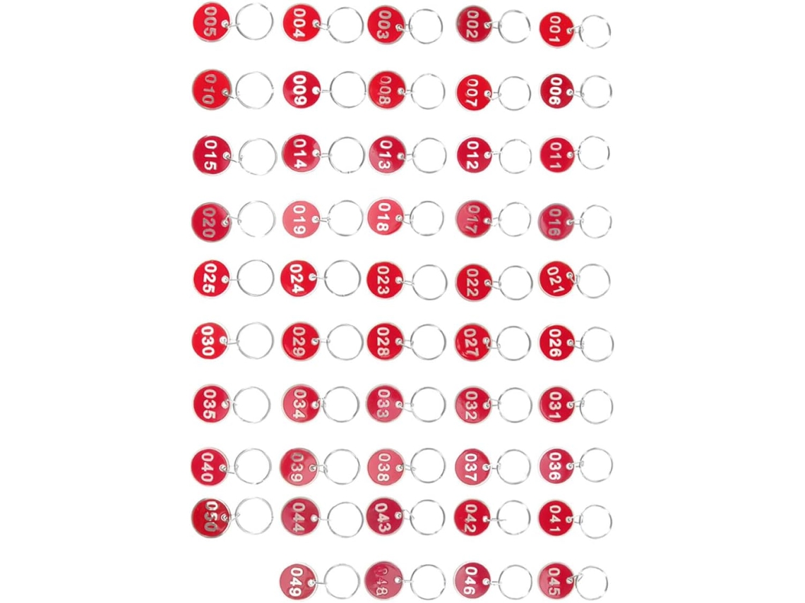 Pacote com 50 Chaveiros Etiquetas Digitais Alipis, de Identificação Práticas em Alumínio, Unidades para Bagage