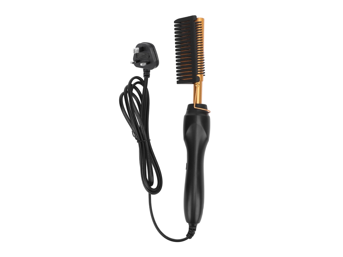 Pente De Cabelo 2 Em 1 Elétrico De Secagem E Alisamento