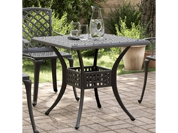 Vidaxl Mesa De Jardim 80x80x75 Cm Alumínio Fundido Preto