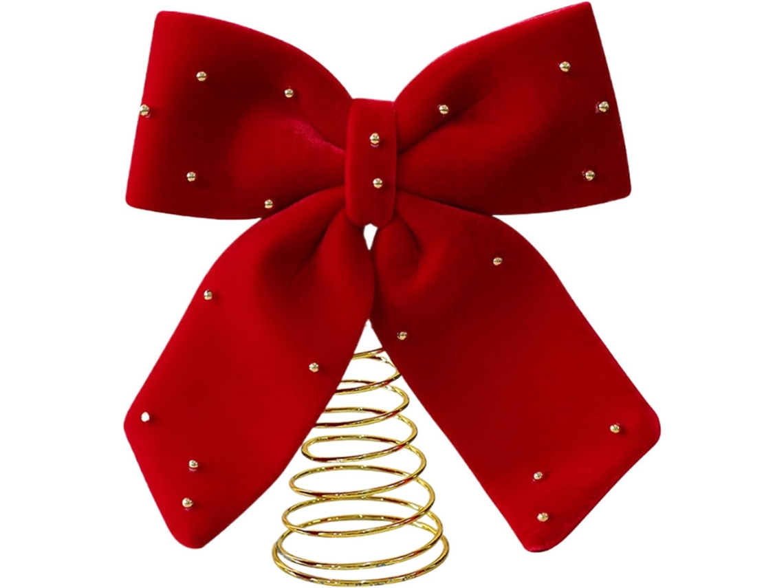 Enfeite Grande Vermelho Para Topo De Árvore De Natal | Ponteira De Árvore