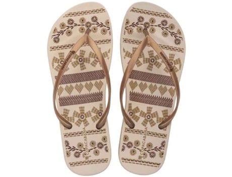 Chinelos De Mulher Copacabana Praia Pvc Bege (37)
