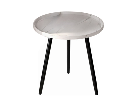 Mesa de Apoio em Mdf de Madeira Maciça com 2 Níveis Estilo Nórdico para Quarto Sala de Estar Quarto Sala de Jantar Branco LUTODY HOME SPAIN