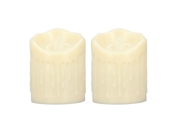 Conjunto de 2 Velas Led Sem Chama Luz para Jantar Romântico Casamento Pedido