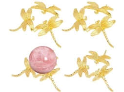 Conjunto De 4 Libelle Crystal Ball Suporte Com Base Triangular