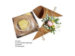 Papel de Embalagem Vintage para Buquês de Flores Secas LAXISCREED