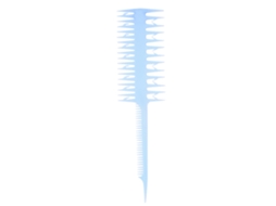 Pente profissional de dupla face 2026 para mechas e cabelos tingidos com dentes finos e largos - Azul