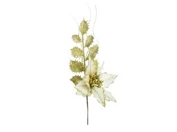 Flores Artificiais Com Pó De Ouro Laxiscreed Para Decoração De Natal Elegante E Sofisticada