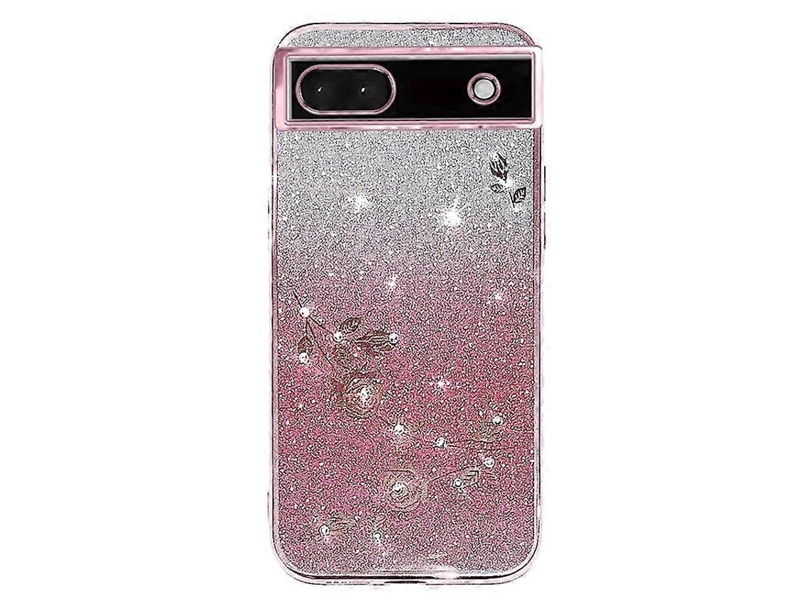 Capa Compatível Com Pixel 6a, Com Estampa Floral E À Prova De Choque, Roxa