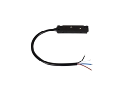 Conector Com Cabo Para Fonte Alimentação Externa Carril Magnético Monofasico 20mm Preto