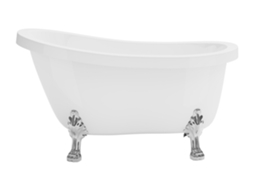 Banheira Externa Retro com Pés de Leão Prateados 171 L 145 x 74 x 77 cm Branco Nisos SHOWER & DESIGN