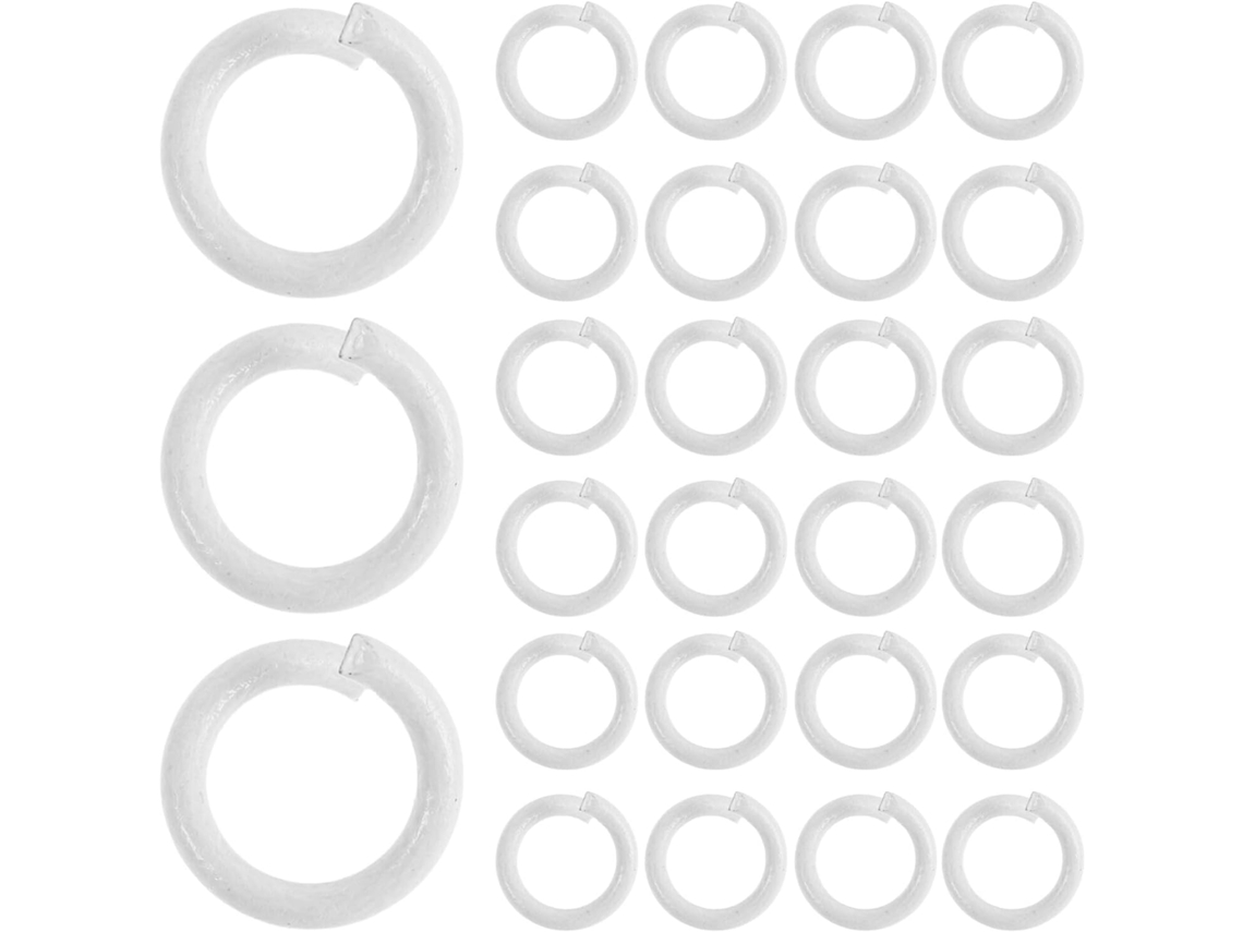 200 Anéis Metálicos para Massas de Folha Solta, 0,2 cm de Diâmetro (5 mm), Núcleos Classificados, Mini Anéis para Caixas de Papelão