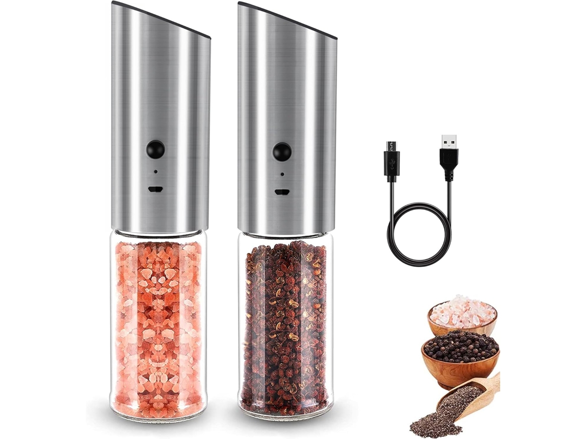 Conjunto De Moedores Elétricos Sal E Pimenta Com Design Moderno