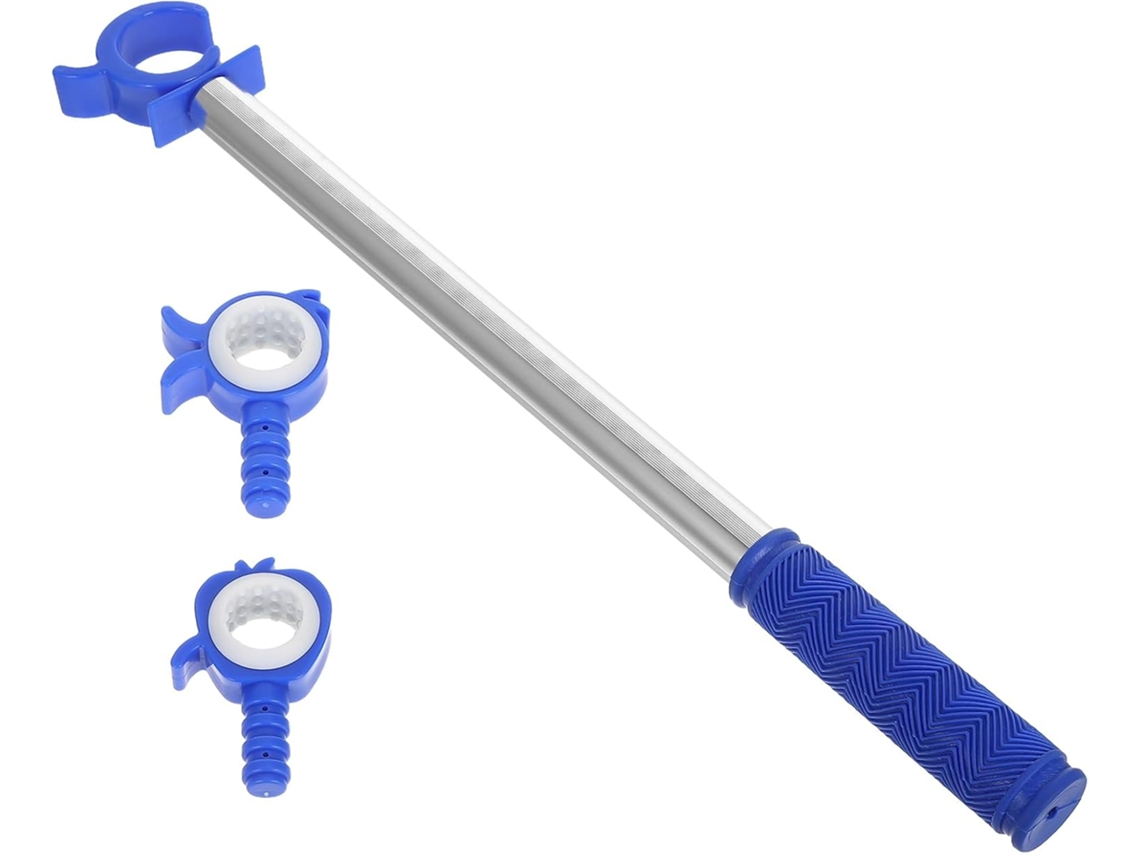 Abridor De Janela Com 3 Hastes, Plástico Azul E Metal