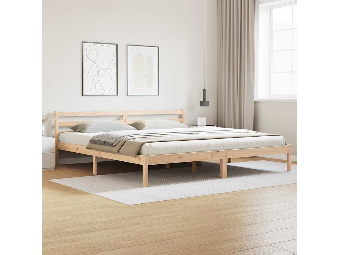Vidaxl Estrutura Da Cama Castanho 225,5 X 205,5 X 69,5 Cm