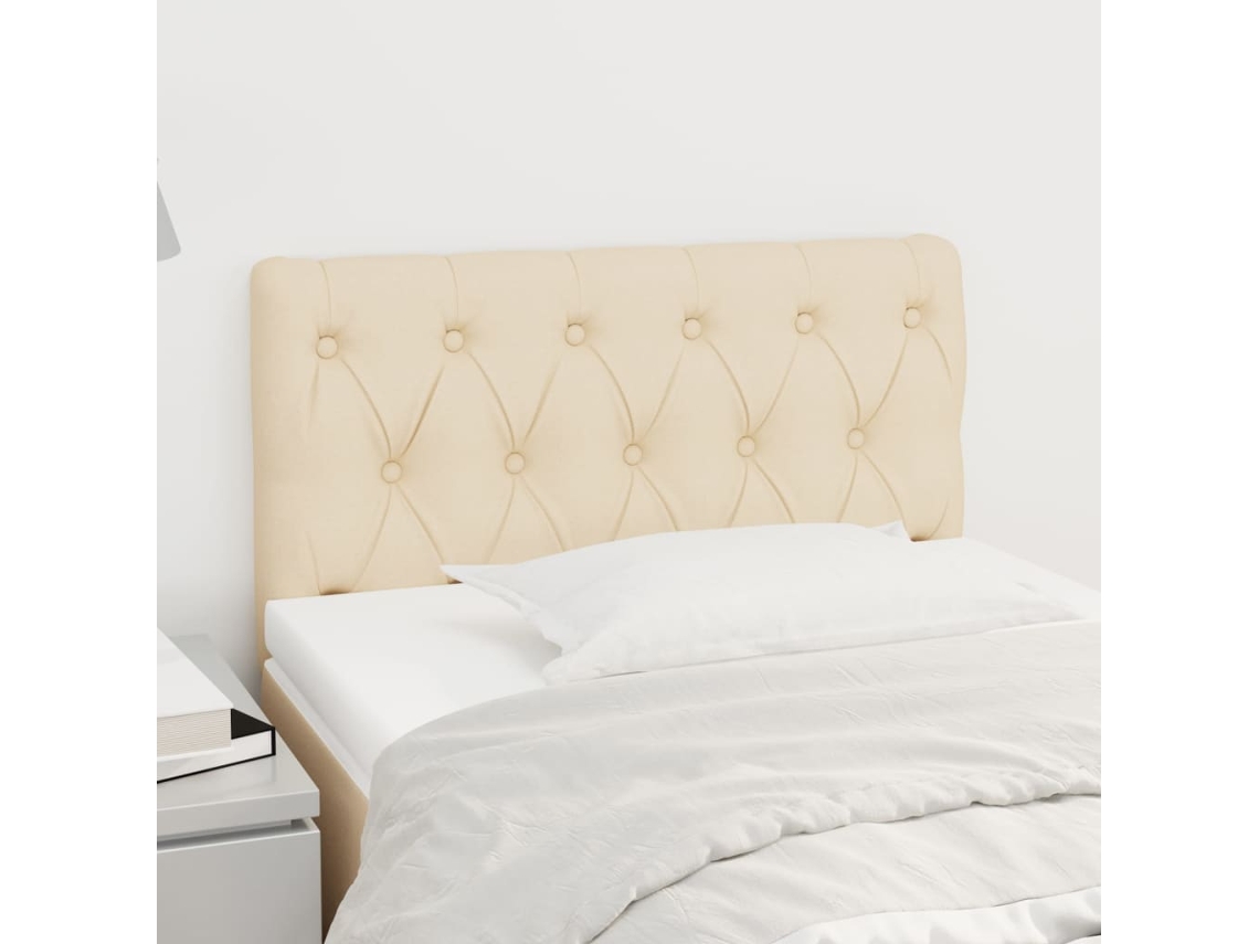 Cabecero de tela 80x7x78/88 cm Crema