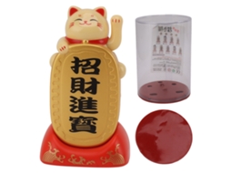 Baok-adorno De Gato Da Sorte Com Energia Solar Para Escritório, Braço Móvel, Painel Solar, Gato Lucky, Decoração Amarela Para Casa