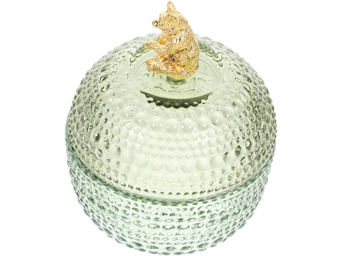 Vidro Tampa Joias Elegante Caixa Organizadora Colares Brincos Anéis Acessório Decorativo Transparente GOKOCO