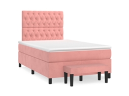 Box Spring Bed, Box Spring Beds Vidaxl Cor-de-rosa Veludo (120 X 200 Cm)
