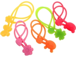 Elásticos de silicone Sherchpry Flexíveis para chaleiras pequenas, 5 peças coloridas, duráveis e portáteis para cozinhar.