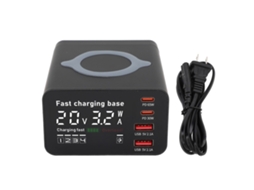 Mali estação de Carregamento 110w com 4 Portas Pd 65w Qc 3.0 e Carregamento Sem Fio Magnético para Múltiplos Dispositivos