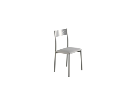 Conjunto de 4 Cadeiras de Cozinha Semi-Pele TaBarca MOMMA HOME (Branco - Polipele -41x47x86 cm)