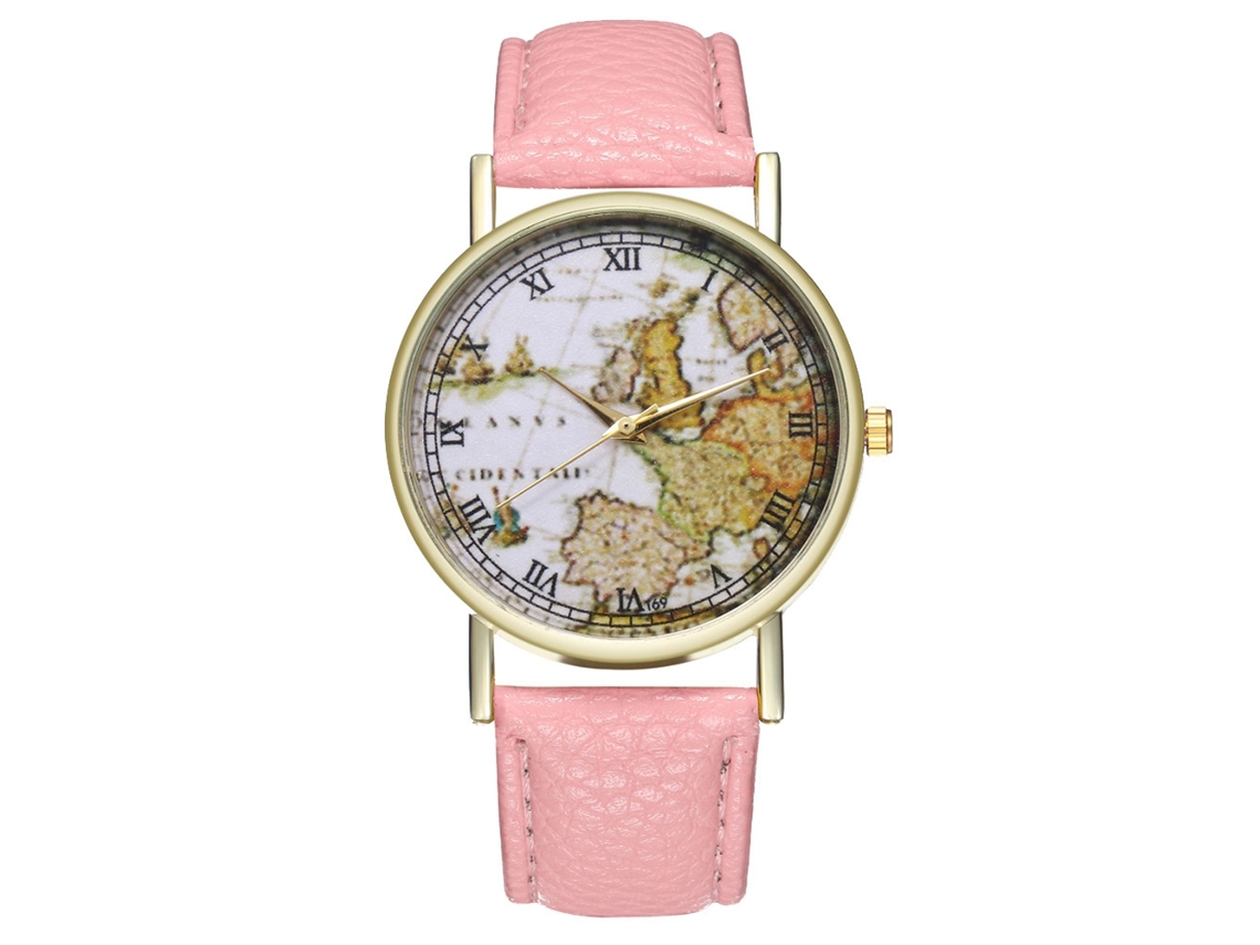 Relógio de quartzo elegante e moderno para homens/mulheres, ideal para presente e decoração (rosa)
