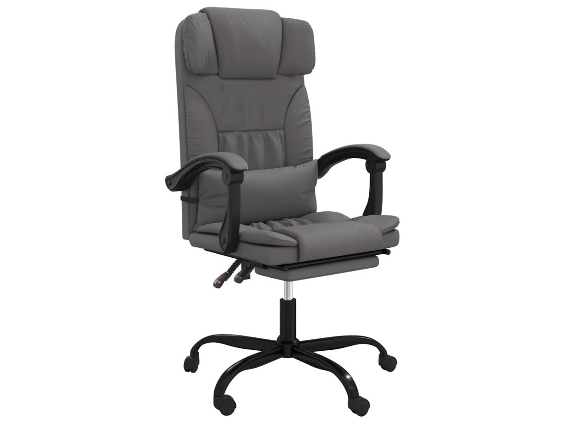 Cadeira de Escritório Reclinável Couro Artificial Cinzento MAISON EXCLUSIVE