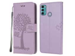 Capa Motivo Coruja Árvore Para Motorola Motorola Moto G60/g40 Fusion Roxo