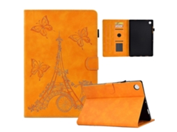 Capa De Couro Texturizado Para Tablet Lenovo M10 Plus Tower