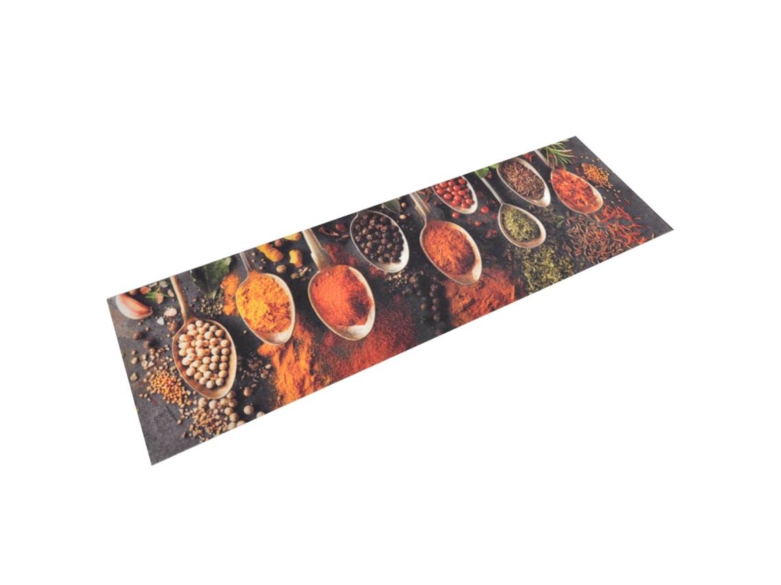 Conjunto 1 Tapete De Cozinha Vidaxl Multicolor Poliamida (150 X 45 X 0.5 Cm)