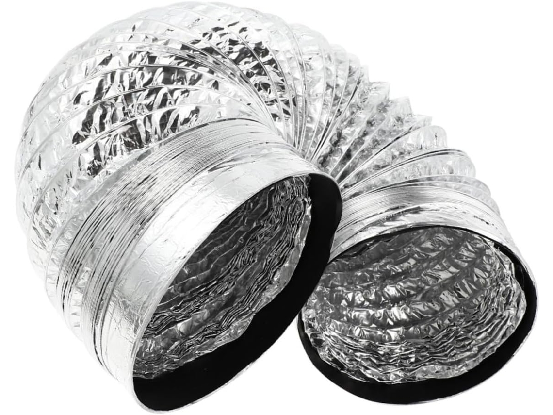 Duto Duplo Flexível De Alumínio Para Ventilação E Exaustão De Cozinhas.