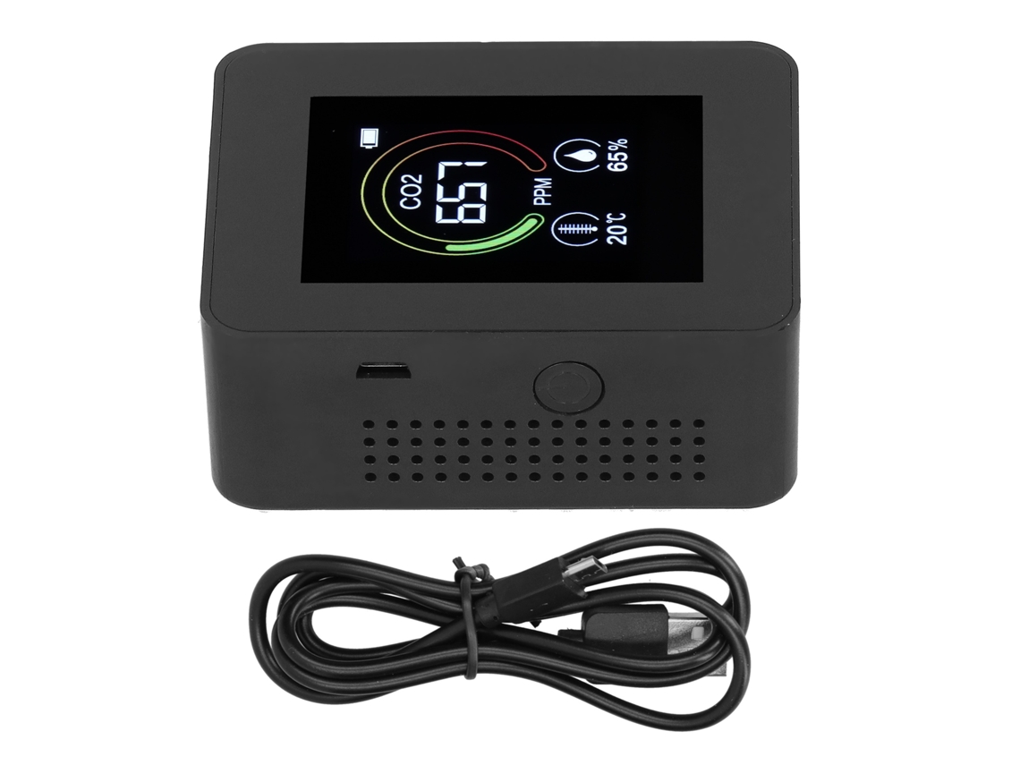 Laxiscreed Detector De Co2 Com Monitor De Temperatura E Umidade Para Casa E Escritório