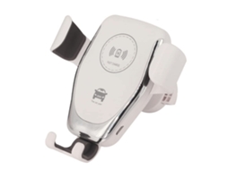 Carregador Carro Sem Qi Carregamento Rápido Auto Clamping Air Vent YIZHOOD ABS Branco