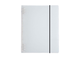 Capa De Pasta Plástica Transparente Branca Desmontável B5 8 Furos (217x275mm)