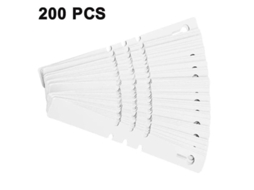 Rótulos De Jardim Em Pvc Com 3 Cores Ajustáveis, 200 Unidades, Resistente À Água, Ideal Para Plantas, Flores E Vegetais Branco